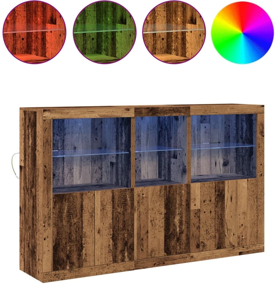 LED Bufetas Senas medis 162 x 37 x 100 cm Apdirbta mediena