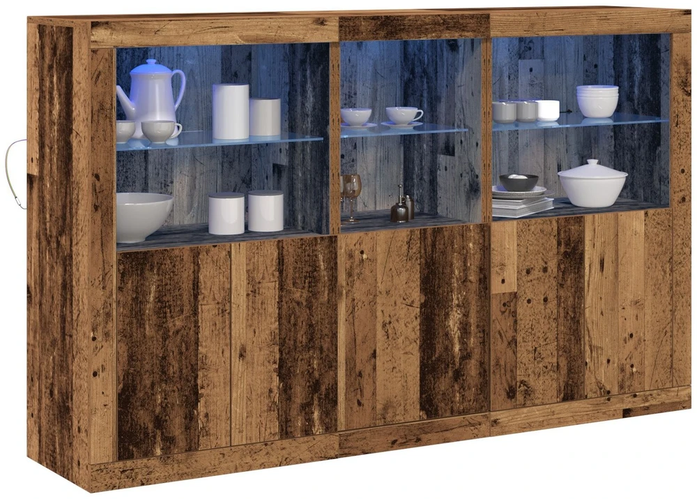 LED Bufetas Senas medis 162 x 37 x 100 cm Apdirbta mediena