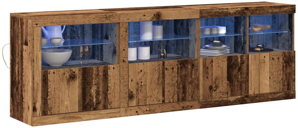 LED Bufetas Senas medis 202 x 37 x 67 cm Apdirbta mediena