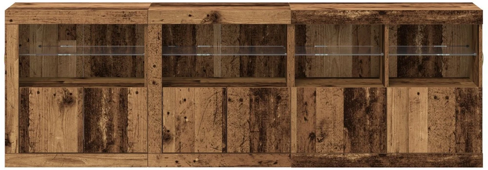 LED Bufetas Senas medis 202 x 37 x 67 cm Apdirbta mediena