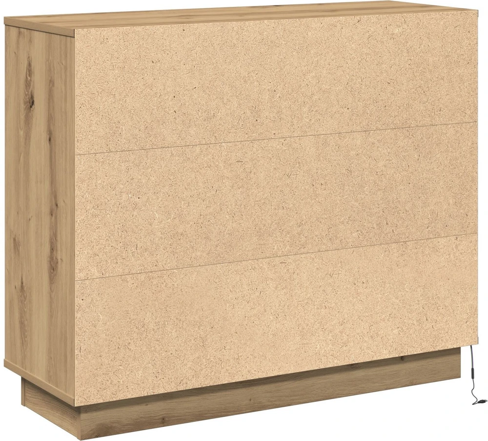 LED Bufetas Amatininkų ąžuolas 90 x 32 x 75 cm Apdirbta mediena