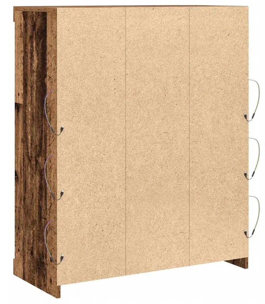 LED Bufetas Sendintos medienos 81 x 37 x 100 cm