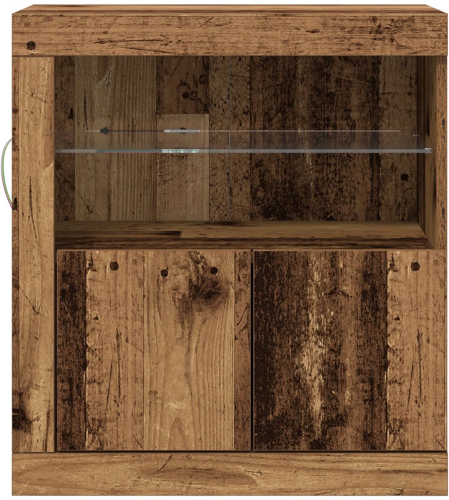 LED Bufetas Ruda 60,5 x 37 x 67 cm Apdirbta mediena