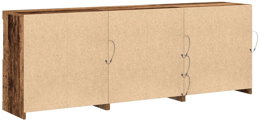 LED Bufetas Senas medis 181,5 x 37 x 67 cm Apdirbta mediena