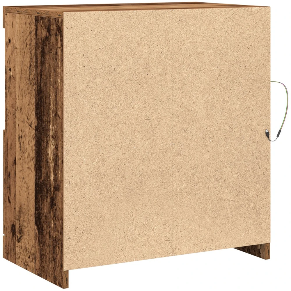 LED Bufetas Ruda 60,5 x 37 x 67 cm Apdirbta mediena