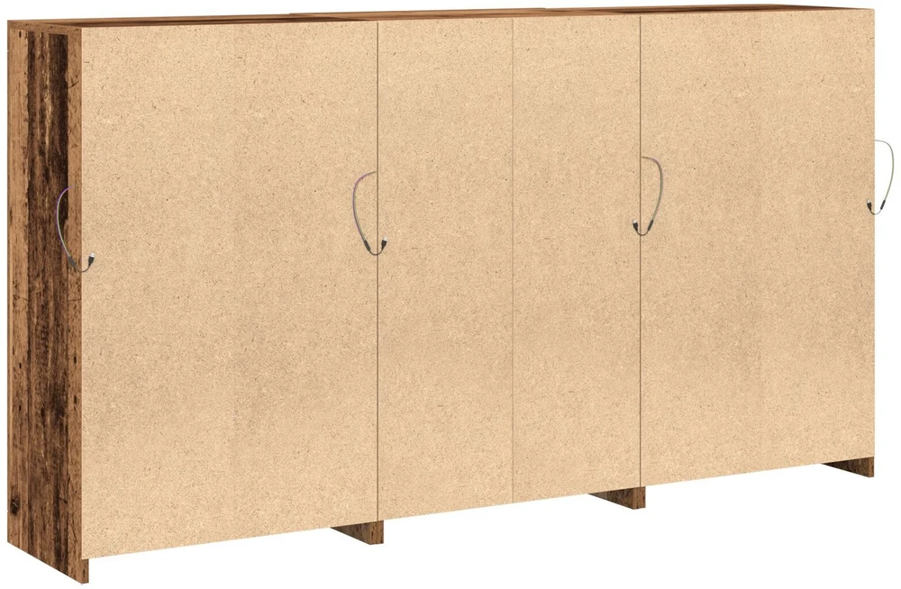 LED Bufetas Senas medis 181,5 x 37 x 100 cm Apdirbta mediena