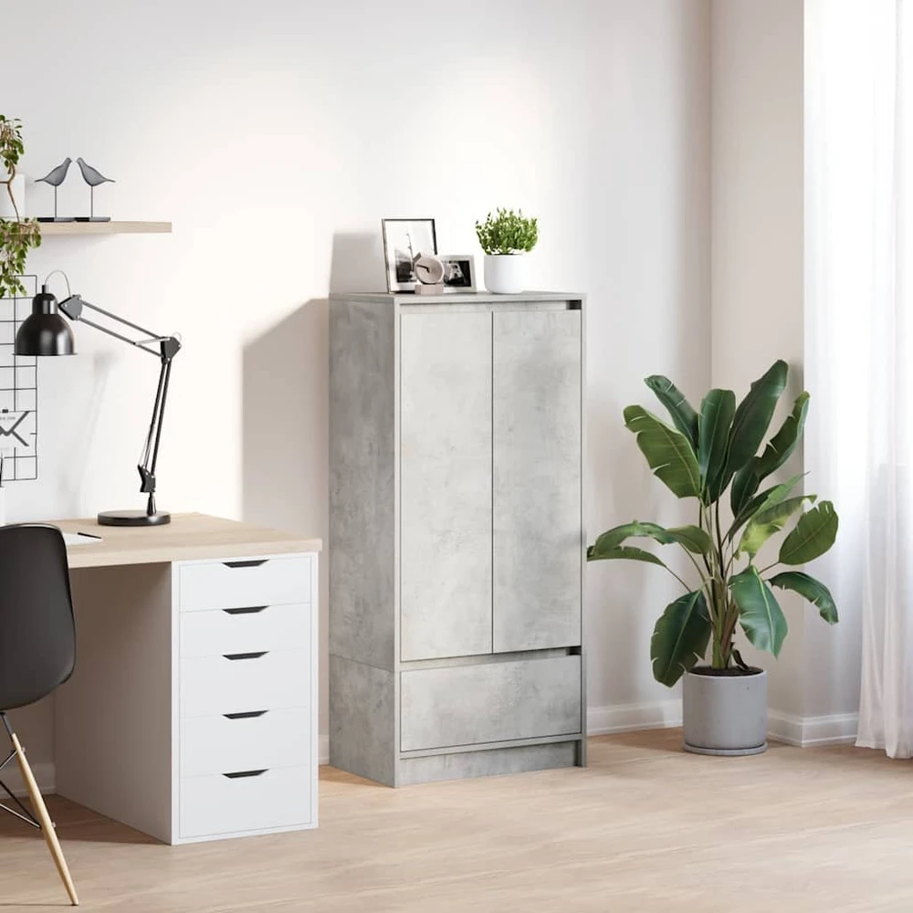 TV spintelė su stalčiumi, betono pilka 55,5x34x119,5 cm mediena