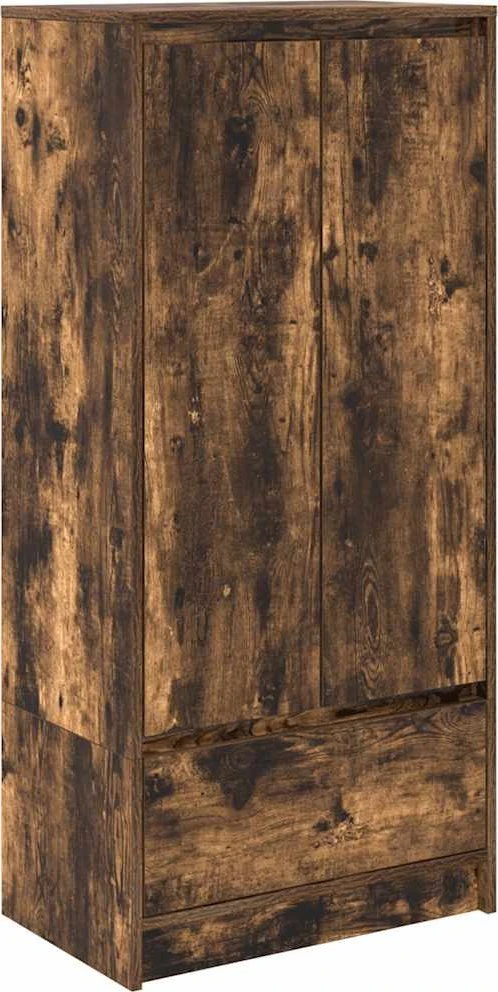 Spintelė su 2 stalčiais rūkytas ąžuolas 55,5x34x119,5cm mediena