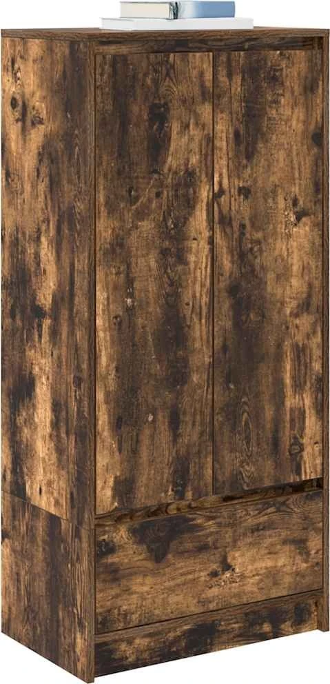 Spintelė su 2 stalčiais rūkytas ąžuolas 55,5x34x119,5cm mediena