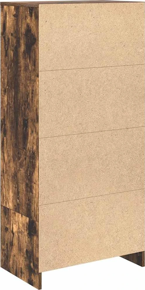 Spintelė su 2 stalčiais rūkytas ąžuolas 55,5x34x119,5cm mediena