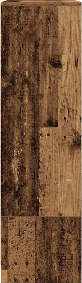 Spintelė su 2 stalčiais, sena mediena 55,5x34x119,5 cm, mediena