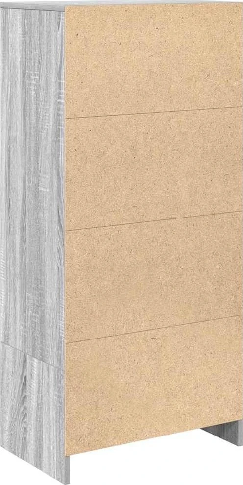 Spintelė su 2 stalčiais, pilka sonoma, 55,5x34x119,5 cm mediena
