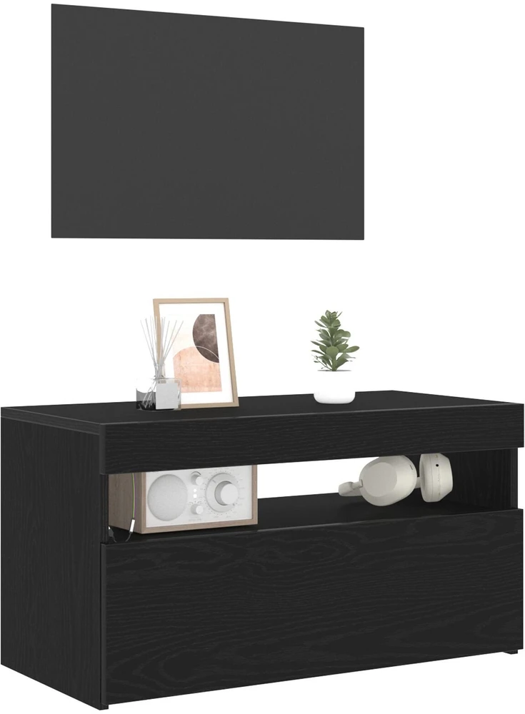 TV staliukas Televizoriaus spintelė 75 x 35 x 40 cm Juodas ąžuolas