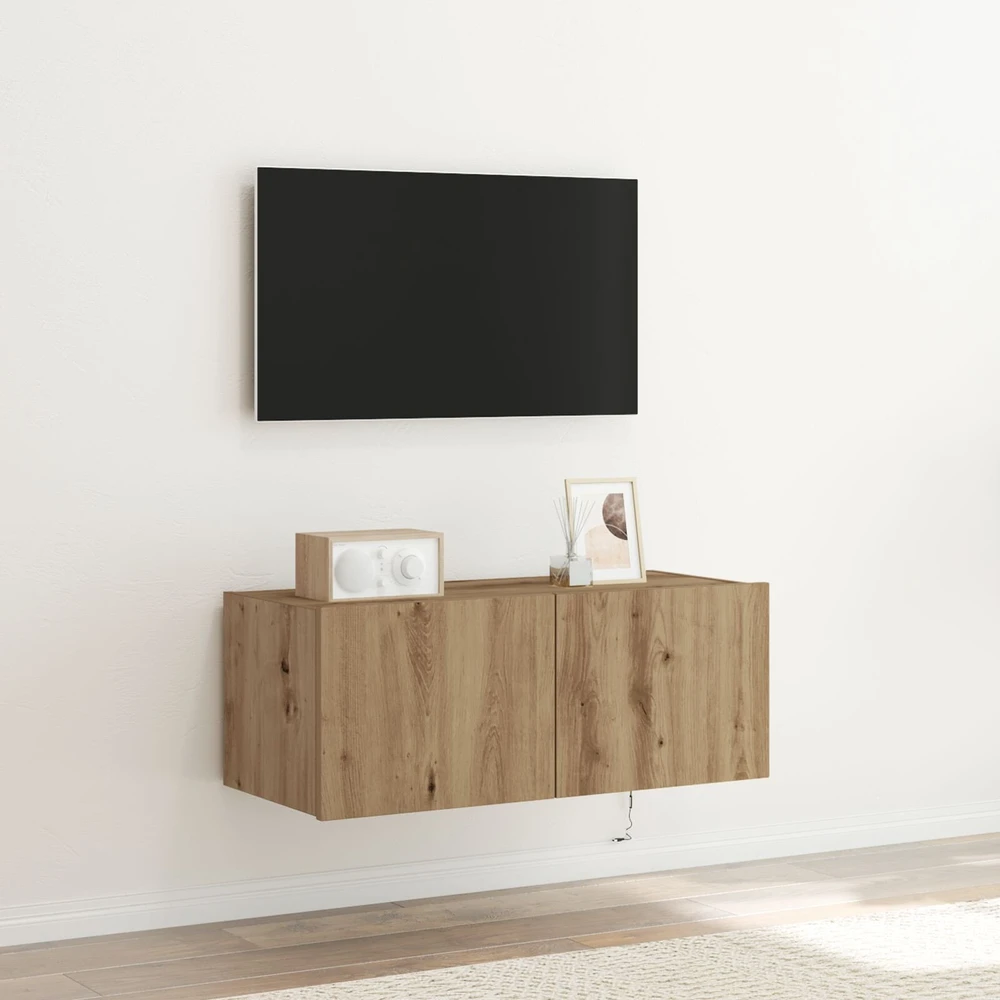 TV staliukas TV sieninė spintelė 80 x 35 x 31 cm Amatininkų ąžuolas