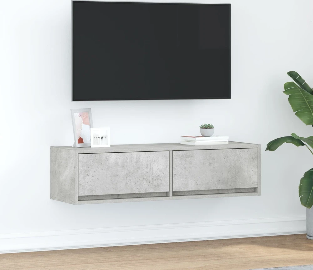 TV staliukas Televizoriaus spintelė 100 x 31 x 25,5 cm Betono pilka