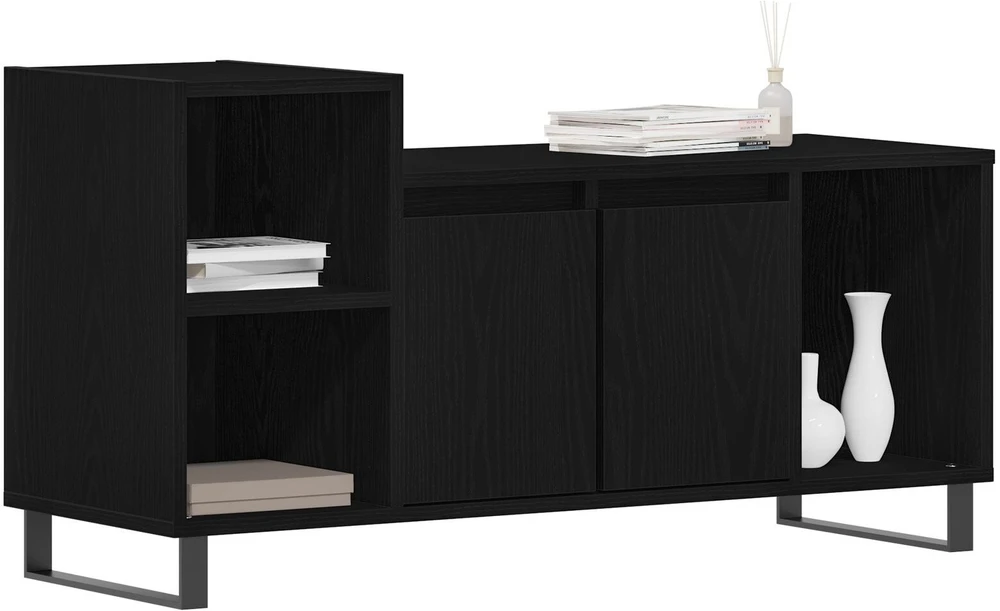 TV staliukas TV spintelių komplektas 100 x 35 x 55 cm Juodas ąžuolas