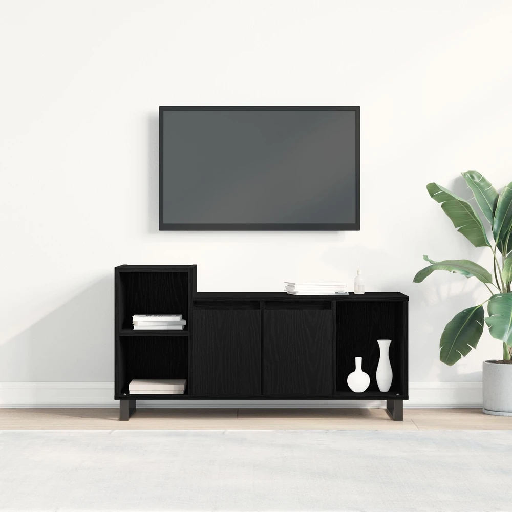 TV staliukas TV spintelių komplektas 100 x 35 x 55 cm Juodas ąžuolas