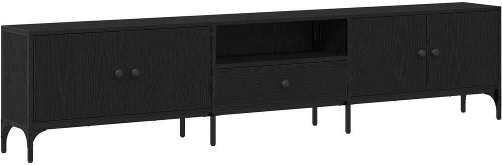 TV staliukas Televizoriaus spintelė 200 x 25 x 44 cm juoda ąžuolo