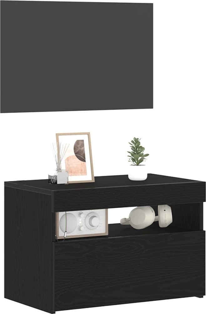 TV staliukas Televizoriaus spintelė 60 x 35 x 40 cm Juodas ąžuolas