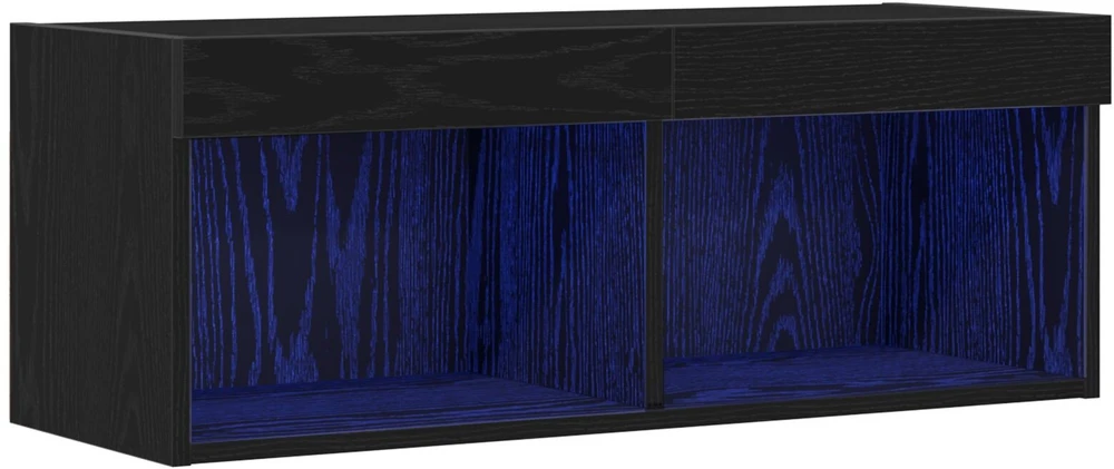 TV staliukas TV spintelių komplektas 80 x 30 x 30 cm Juodas ąžuolas