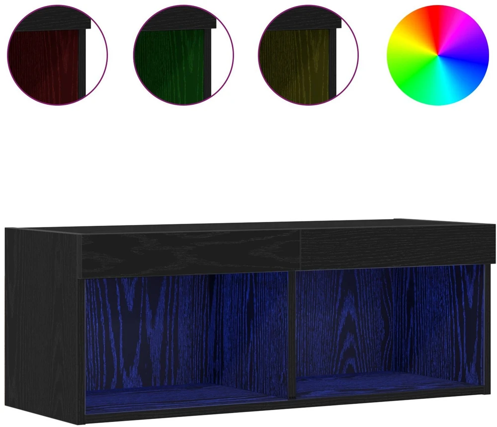 TV staliukas TV spintelių komplektas 80 x 30 x 30 cm Juodas ąžuolas