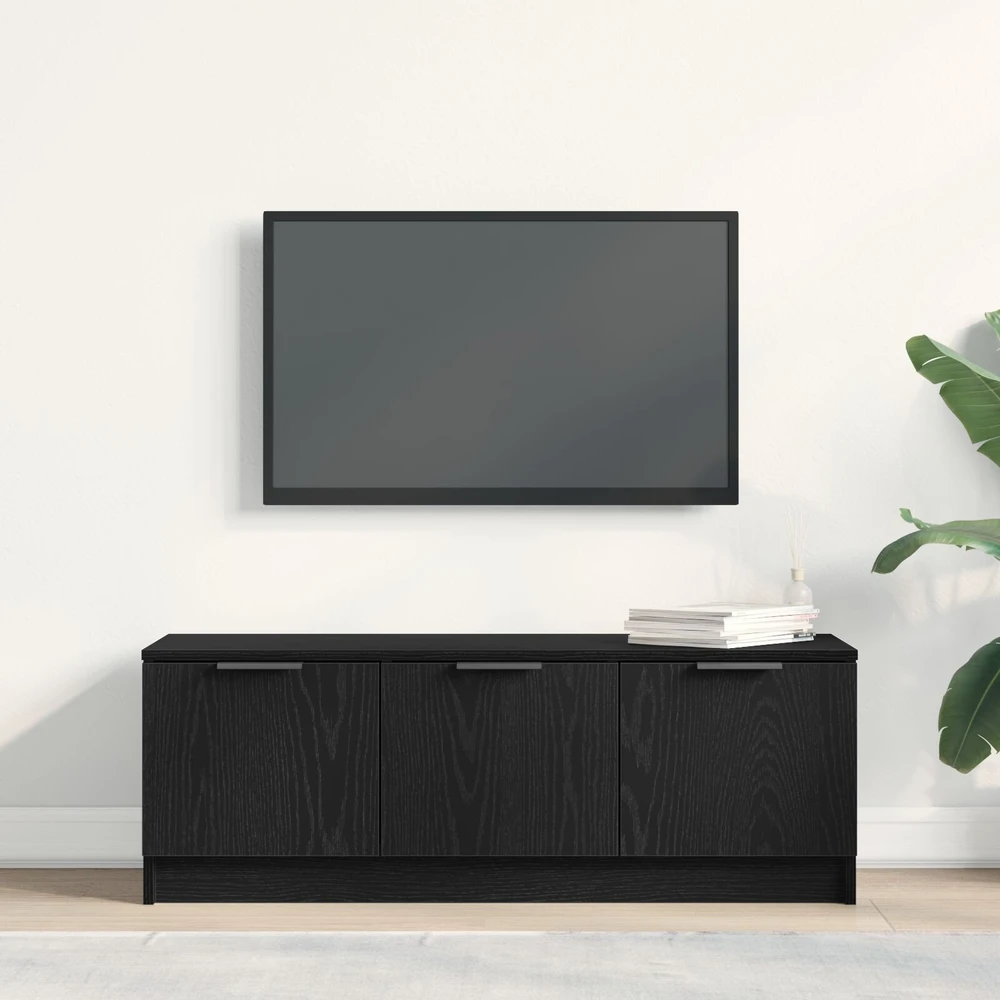 TV staliukas Televizoriaus spintelė 102 x 35 x 36,5 cm Juodas ąžuolas