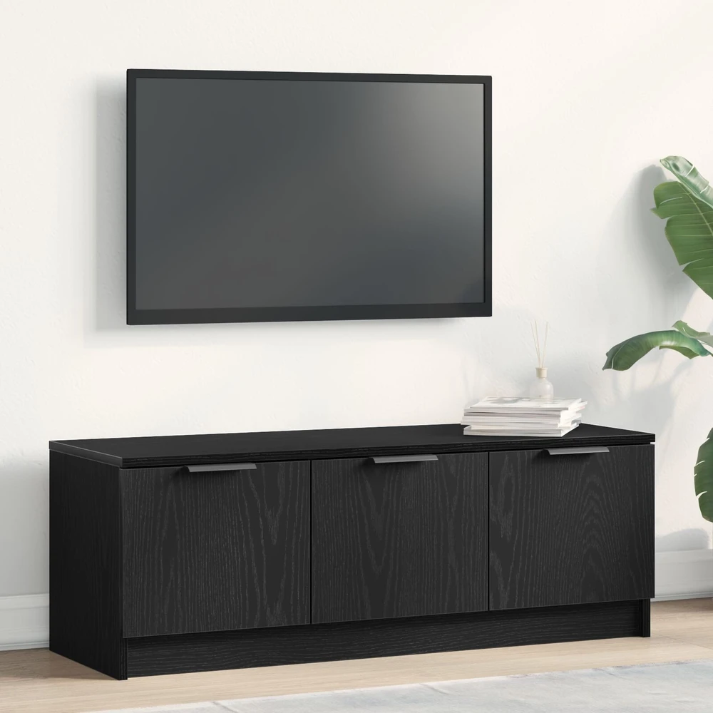 TV staliukas Televizoriaus spintelė 102 x 35 x 36,5 cm Juodas ąžuolas