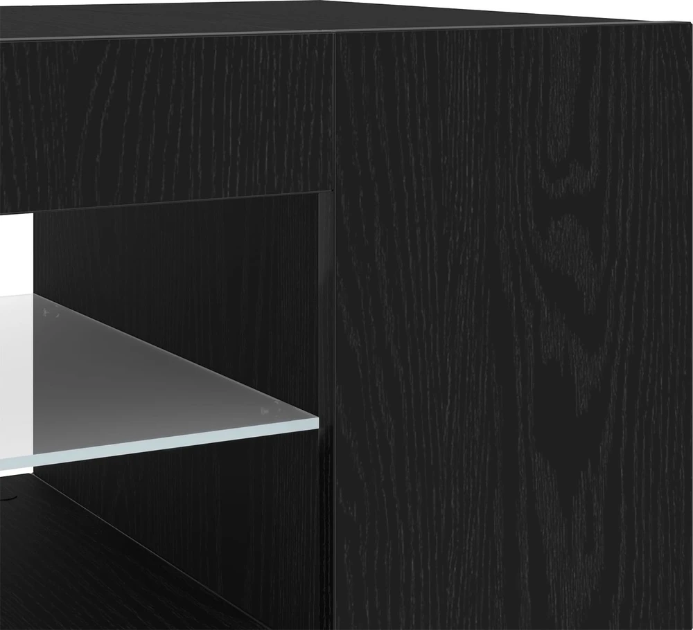 TV staliukas Televizoriaus spintelė 135 x 39 x 30 cm Juodas ąžuolas
