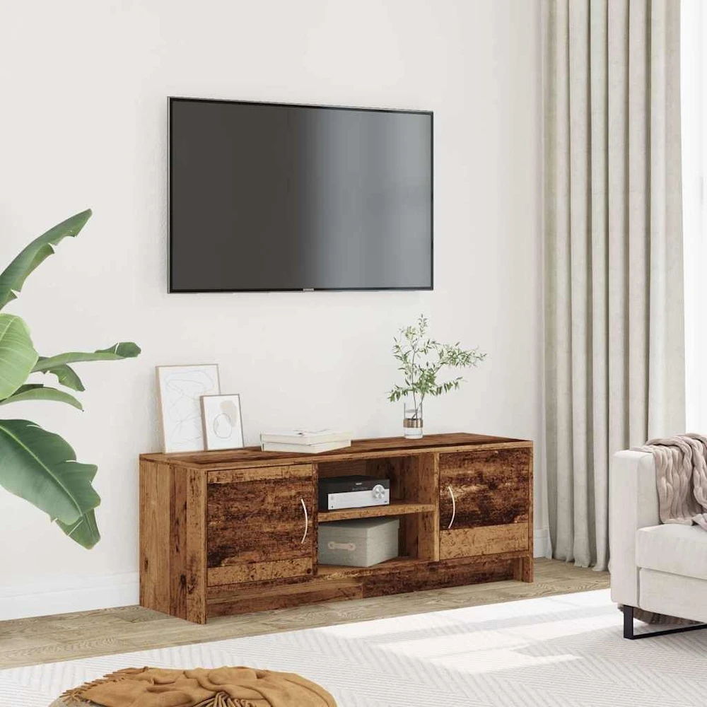 TV staliukas televizoriaus spintelė Old Wood 102x30x37,5 cm Engineered Wood