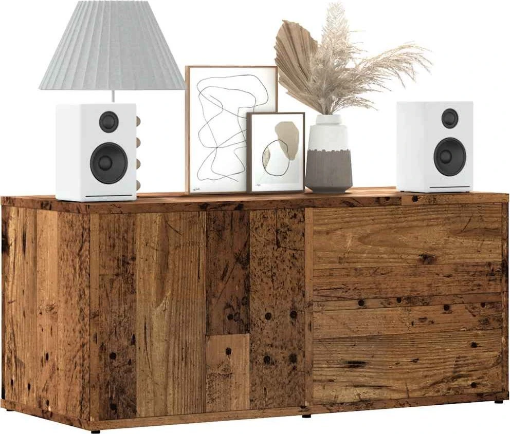 TV staliukas televizoriaus spintelė Old Wood 80x34x35,5 cm Engineered Wood