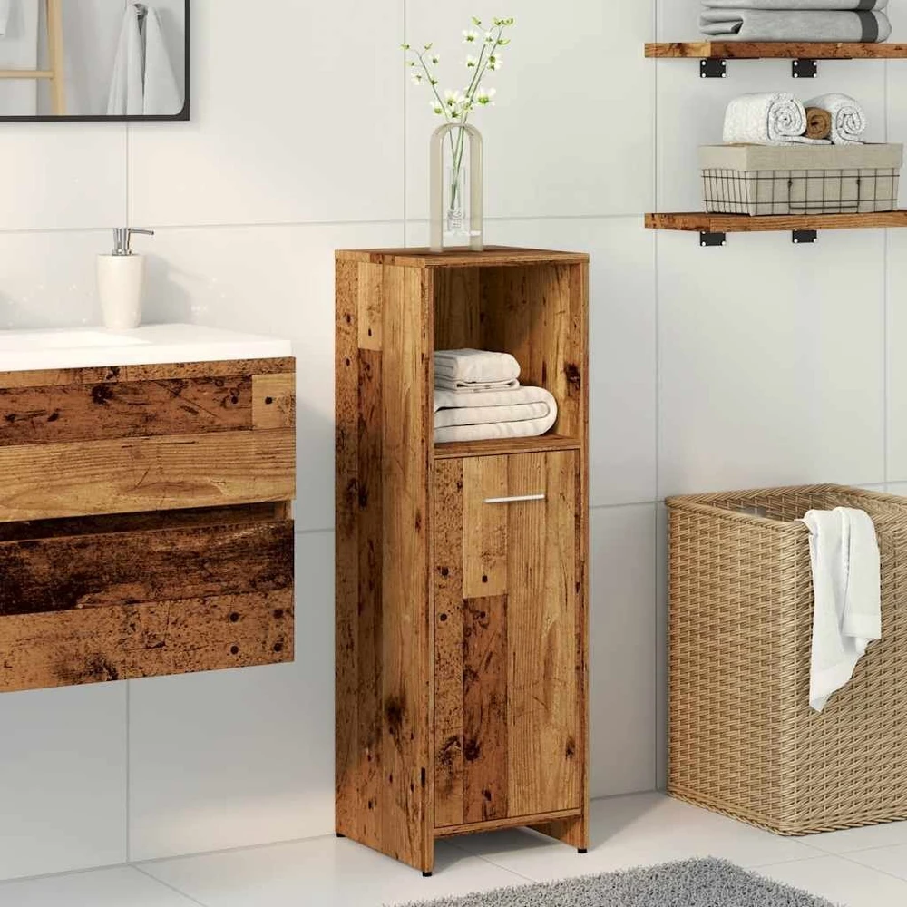 Vonios spintelė Old Wood 30x30x95 cm Engineered Wood