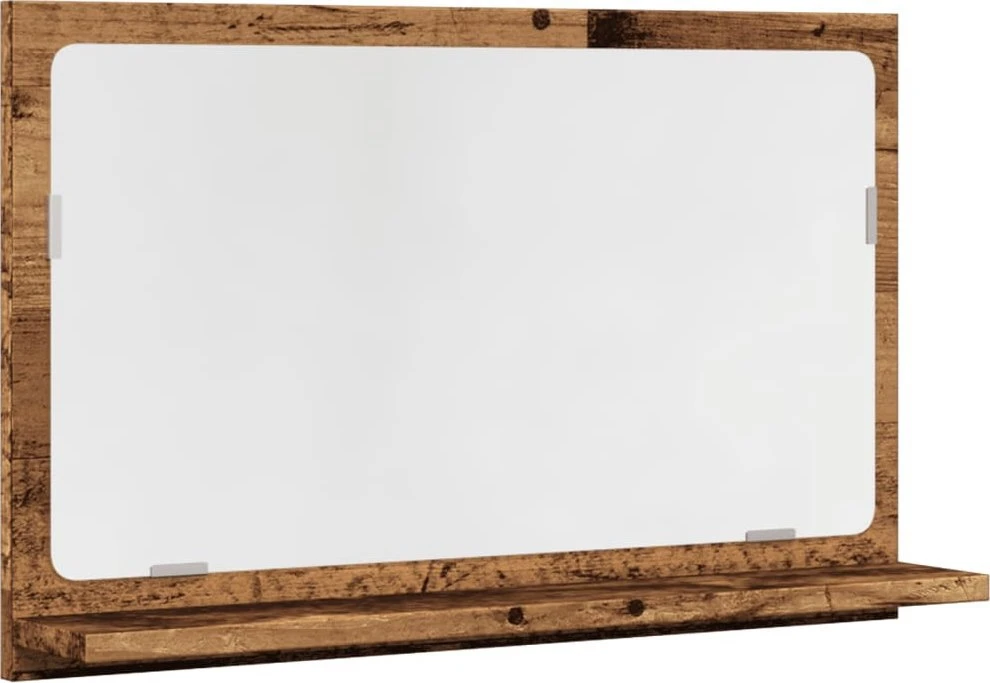 Veidrodinė vonios spintelė, medienos, 60x11x37cm, mediena