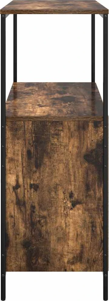 Vonios spintelė su lentynomis rūkytas ąžuolas 76,5x35x95 cm