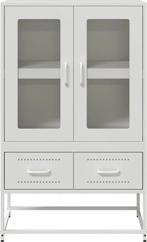 Komoda, baltos spalvos, 68x39x111,5 cm, plienas
