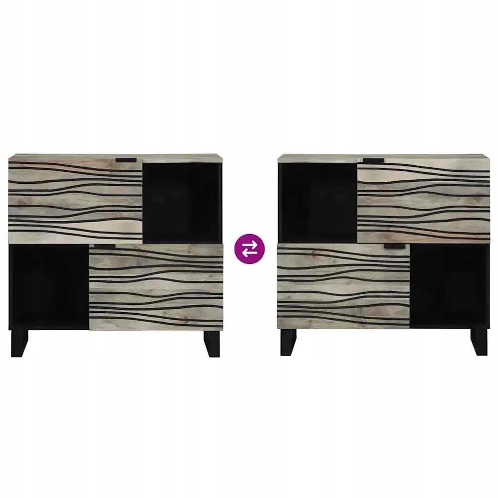 Bufetas Balta 80 x 33 x 75 cm mango medienos masyvas