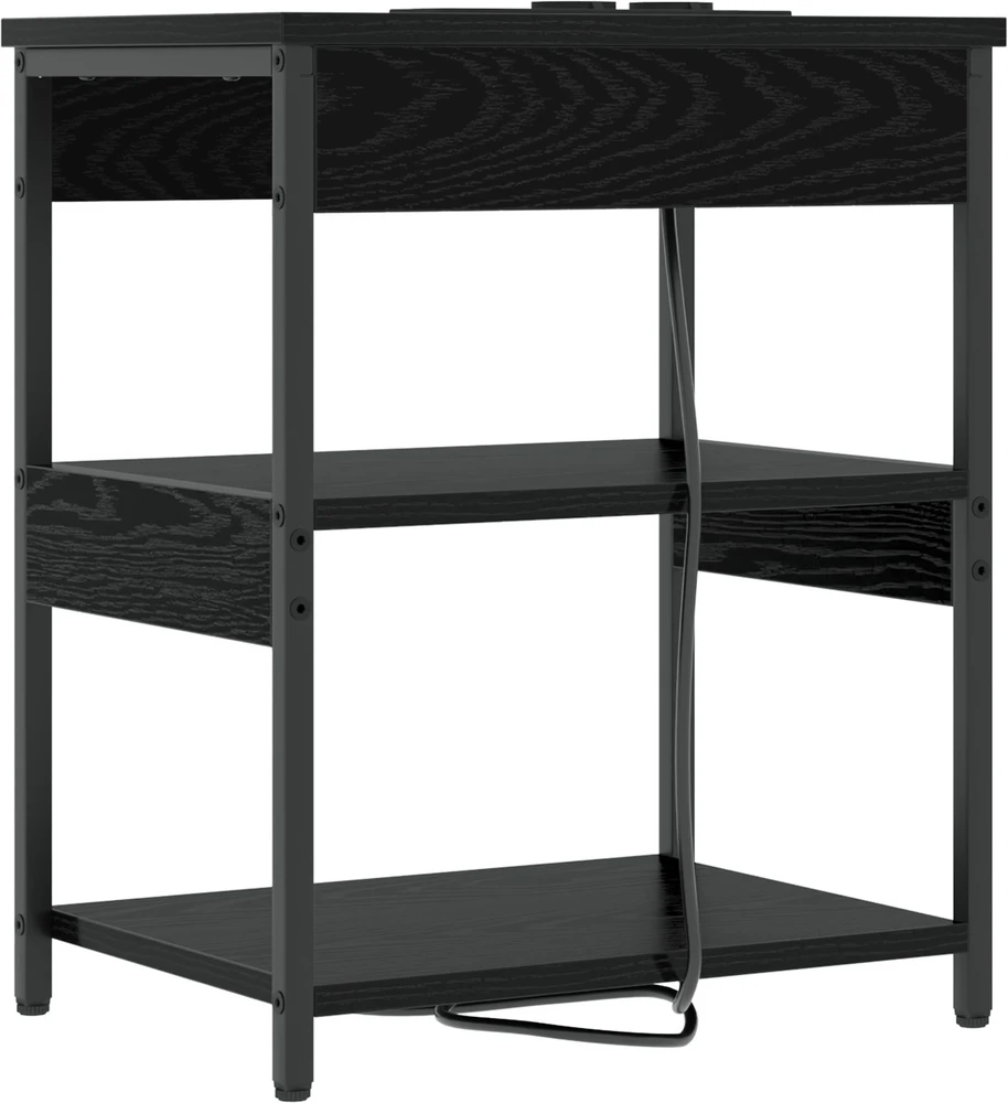 Šalia lovos spintelė 2 pcs Juodas ąžuolas 41 x 31 x 51 cm