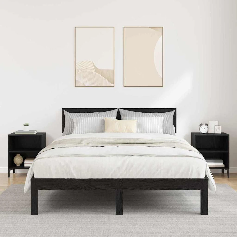 Šalia lovos spintelė 2 pcs Juodas ąžuolas 40 x 30 x 50 cm