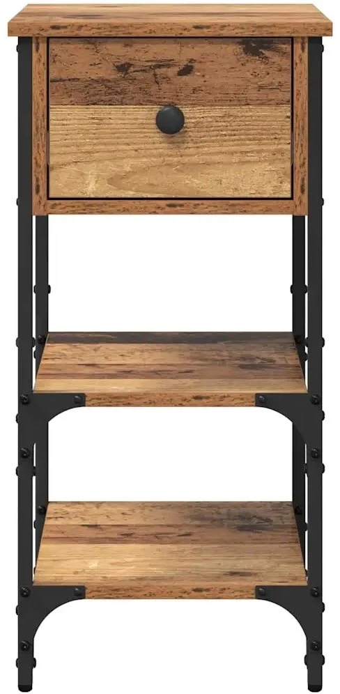 Šalia lovos spintelė 2 vnt. Ruda 33.5 x 36 x 70 cm