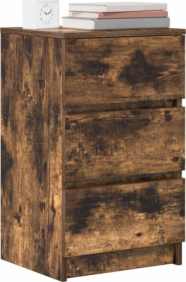 Spintelės prie lovos su 3 stalčiais 2 vnt, 39x35x65 cm