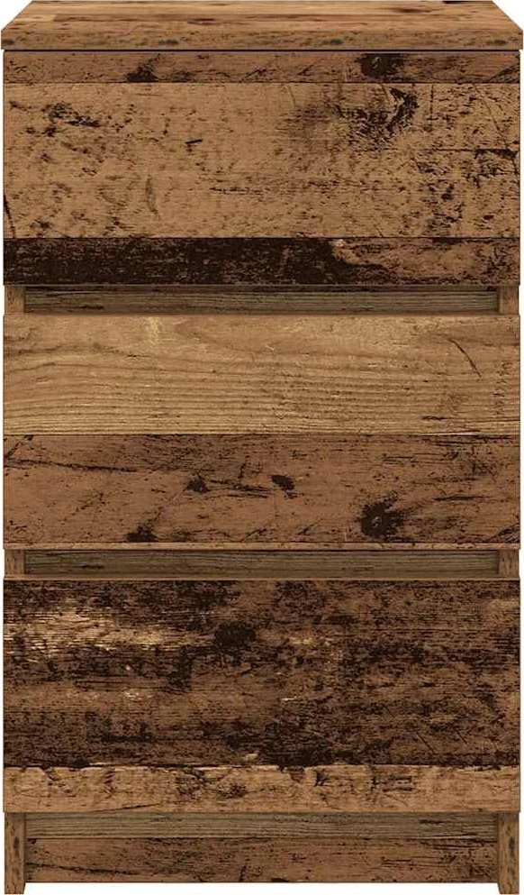 Spintelės prie lovos su 3 stalčiais 2 vnt, 39x35x65 cm