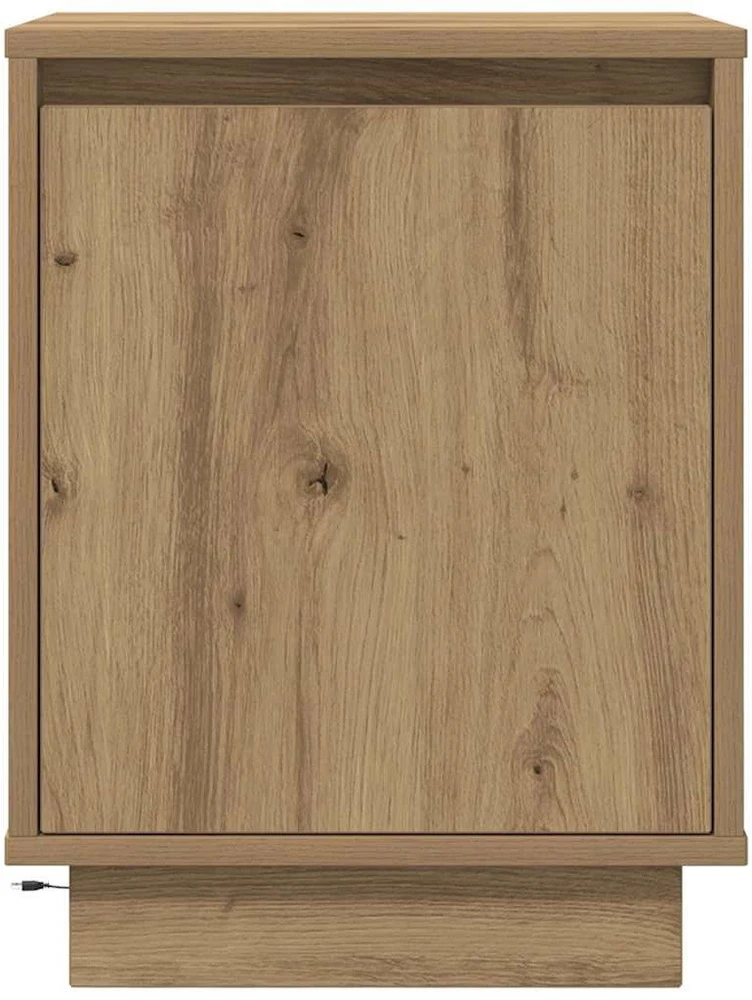 Spintelės prie lovos su LED lemputėmis 2 vnt Artisan Oak