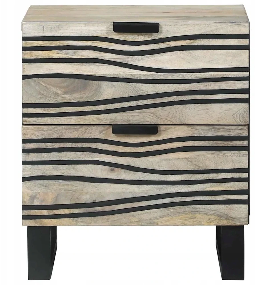Šalia lovos spintelė 2 pcs Balta ir juoda 40 x 33 x 46 cm