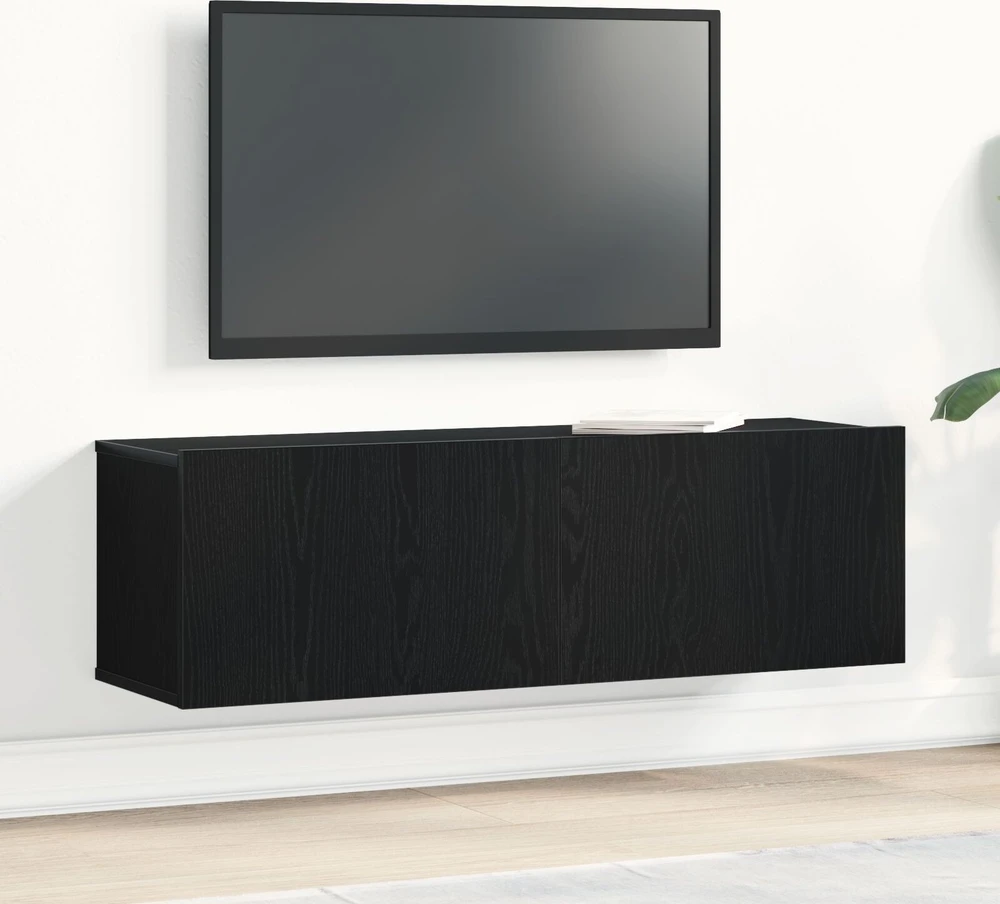 TV staliukas Televizoriaus spintelė 100 x 30 x 30 cm Juodas ąžuolas