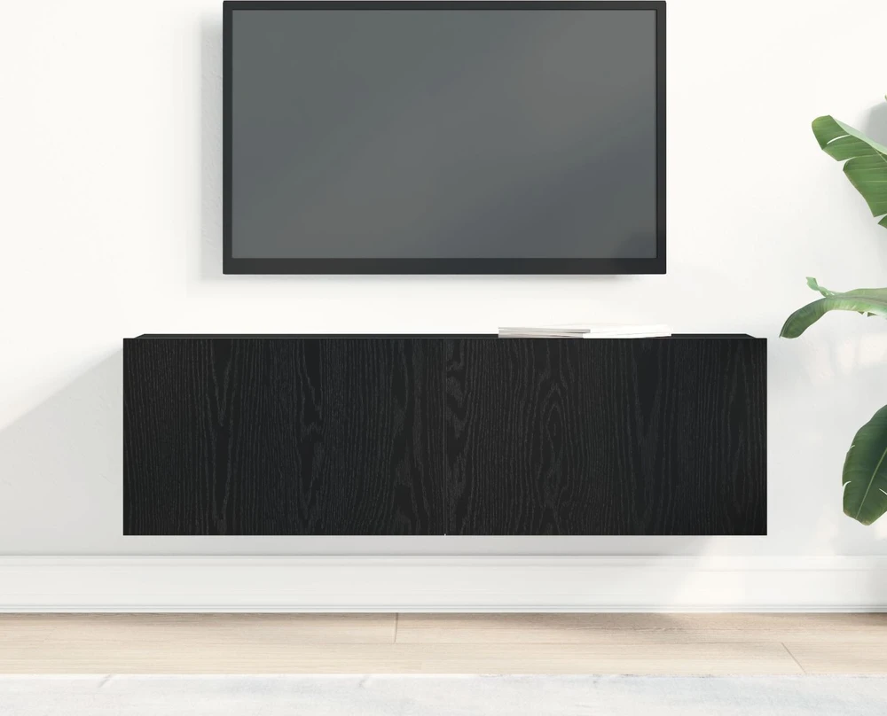 TV staliukas Televizoriaus spintelė 100 x 30 x 30 cm Juodas ąžuolas