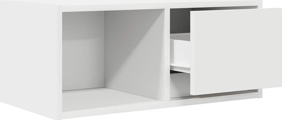 TV staliukas Televizoriaus spintelės, 2vnt., baltos, 60x31x25,5 cm, mediena