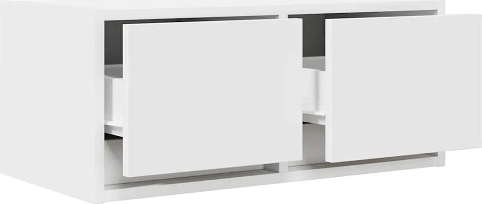 TV staliukas Televizoriaus spintelės, 2vnt., baltos, 60x31x25,5 cm, mediena