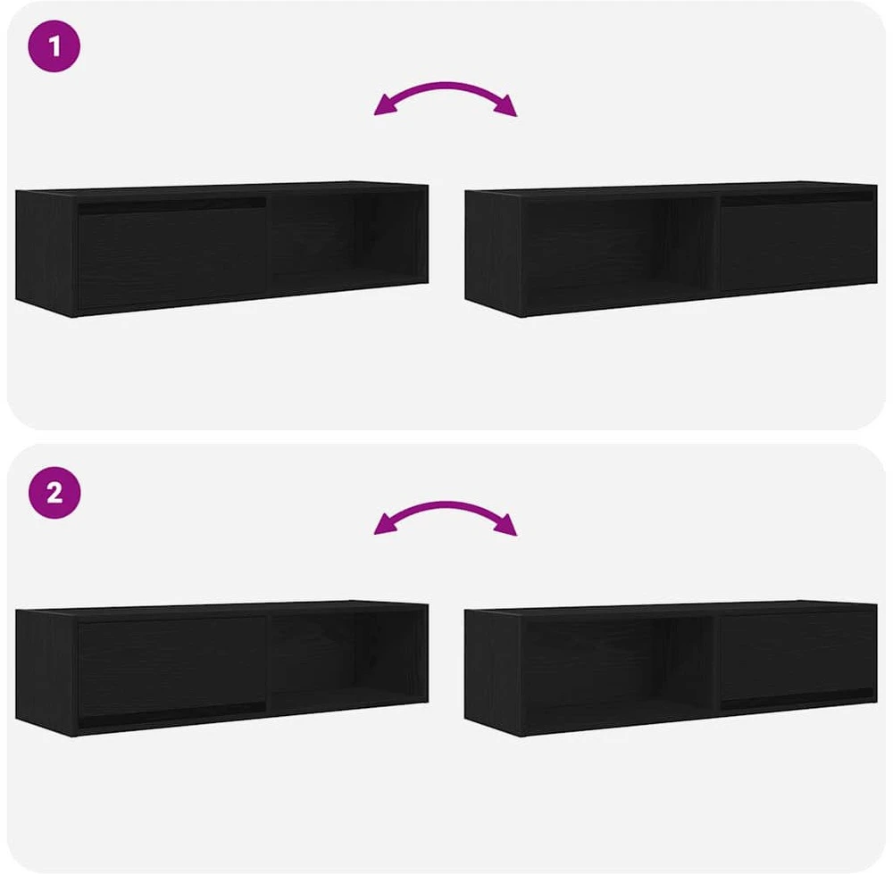 TV staliukas Televizoriaus spintelės, 2vnt., 100x31x25,5 cm, mediena
