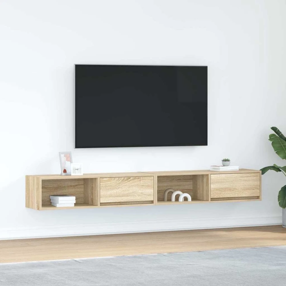 TV staliukas Televizoriaus spintelės, 2vnt., 100x31x25,5 cm, mediena