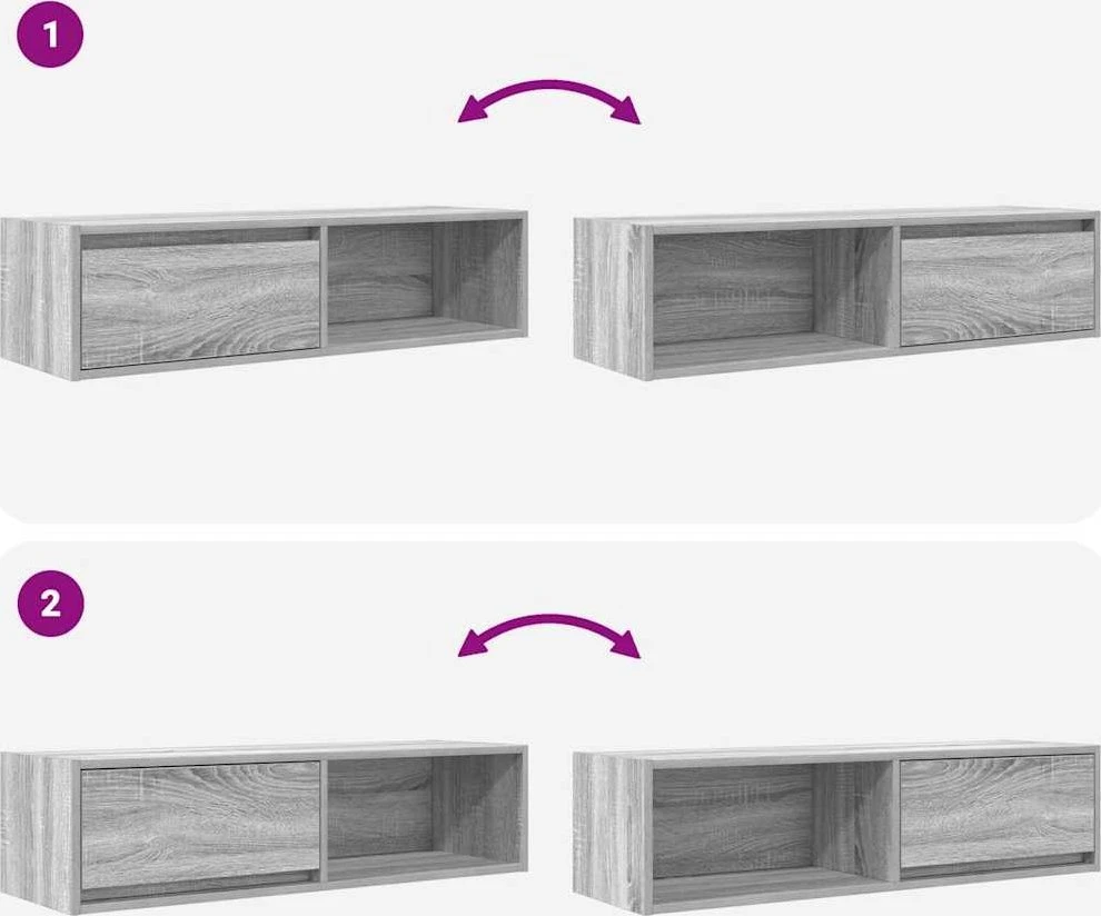 TV staliukas Televizoriaus spintelės, 2vnt., 100x31x25,5 cm, mediena