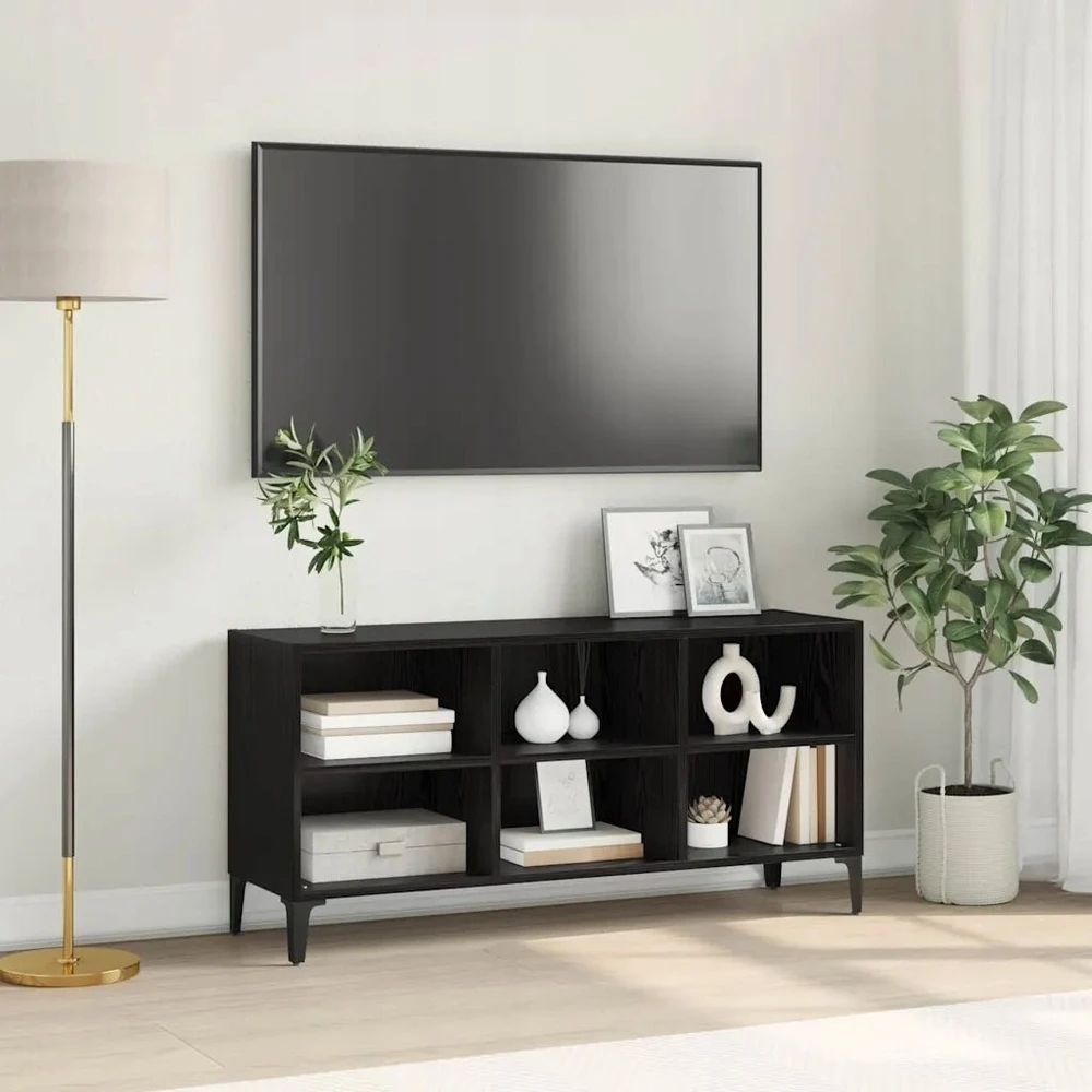 TV staliukas TV spintelių komplektas Juodas 103,5 x 30 x 50 cm